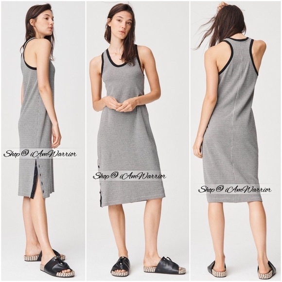 Rag & Bone NWT micro houndstooth racerback tank midi dress *shop@iamwarrior - Picture 1 of 13
